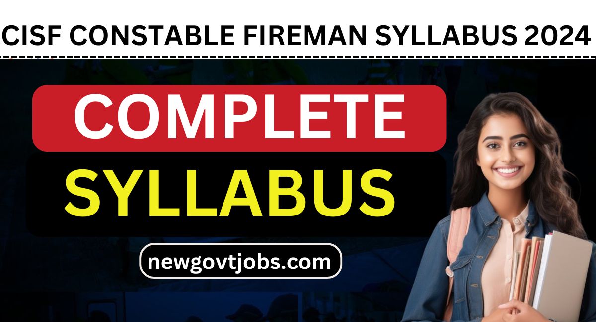 CISF Constable Fireman Syllabus