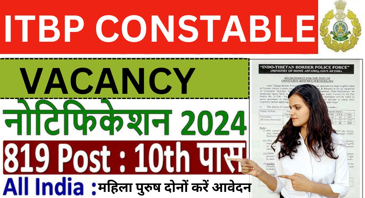 ITBP Constable Kitchen Service Vacancy 2024